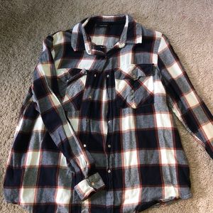 Navy blue flannel